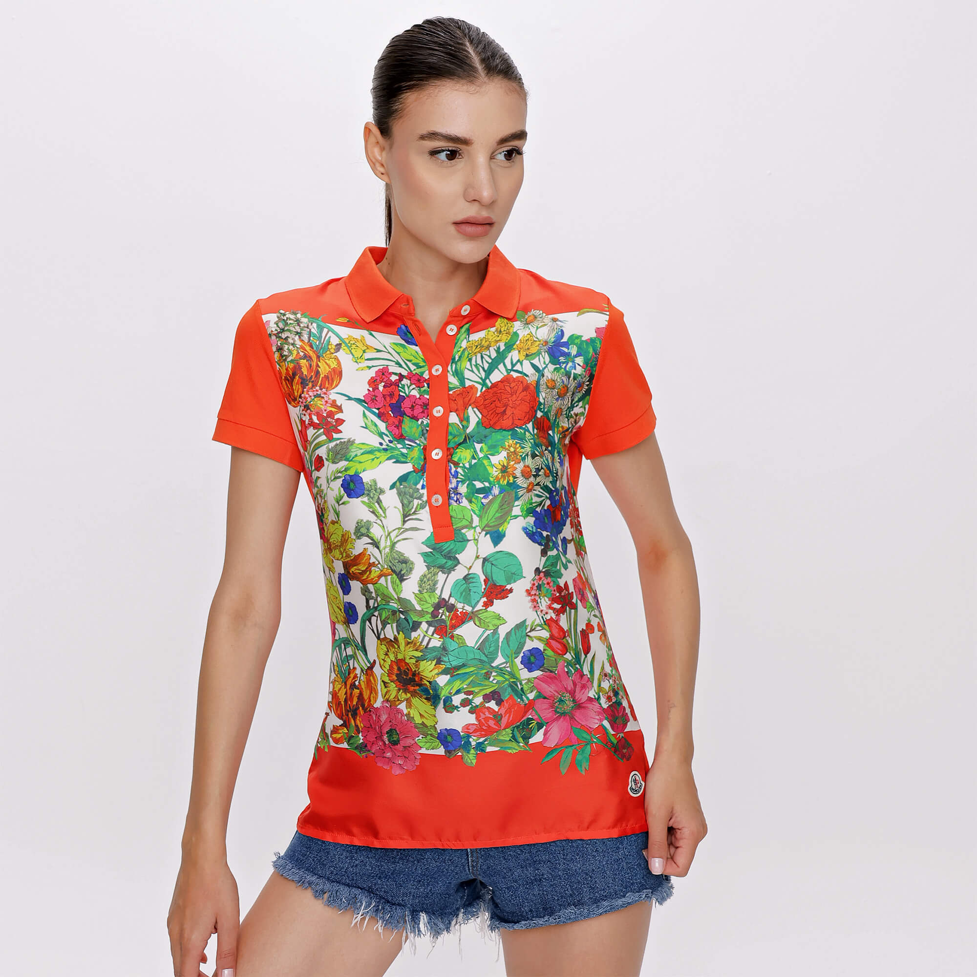 Moncler - Red Floral Print Tshirt